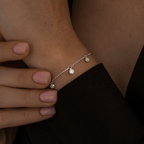 Браслет из серебра с фианитами из серебро — вид 3