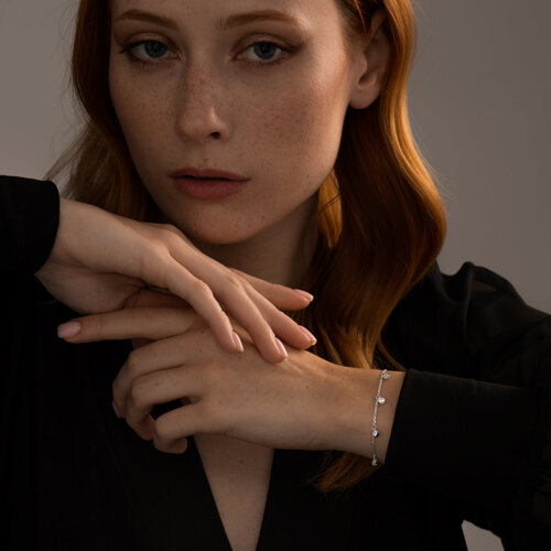 Браслет из серебра с фианитами из серебро — вид 4