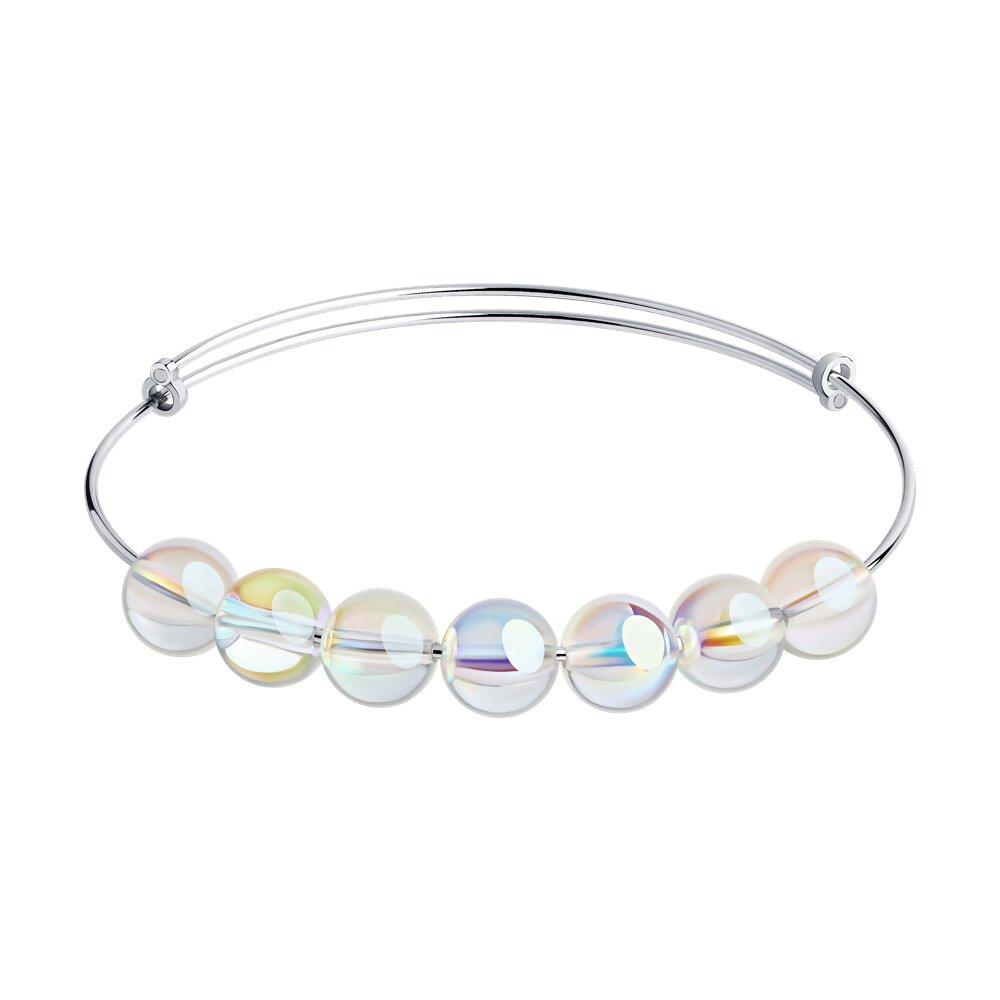 Браслет из серебра с кристаллами из серебро