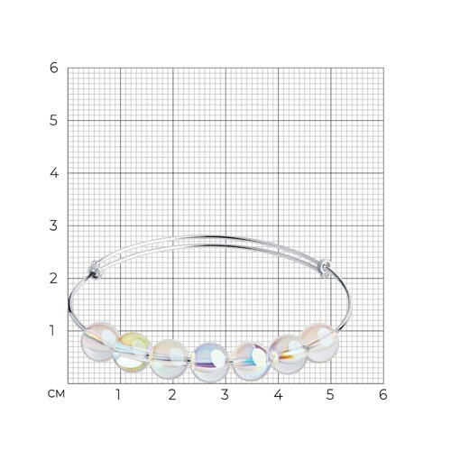 Браслет из серебра с кристаллами из серебро — вид 2