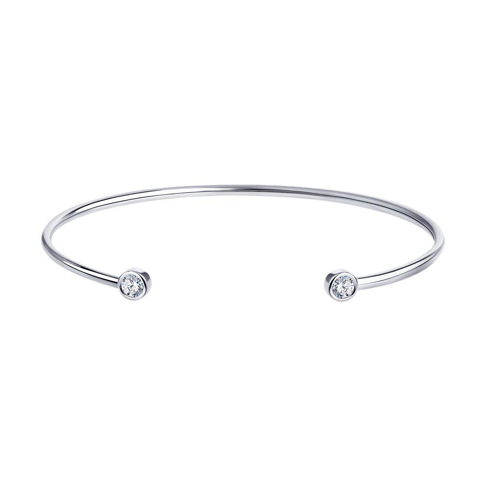 Браслет из серебра с фианитами - видео на модели