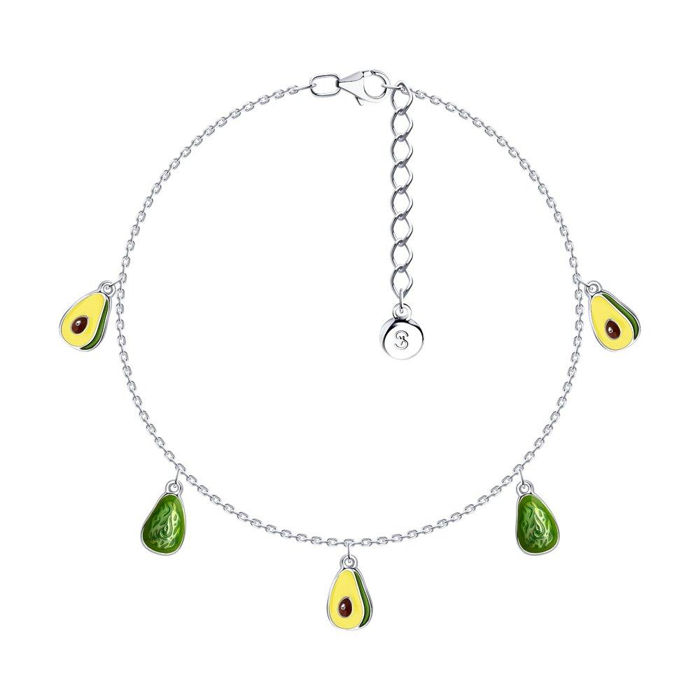 Браслет из серебра с эмалью - видео на модели