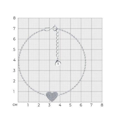 Браслет из серебра с фианитами из серебро — вид 6