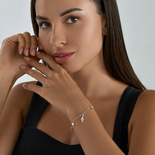 Браслет из серебра с фианитами из серебро — вид 5