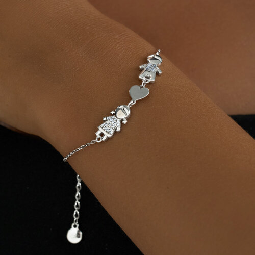 Браслет из серебра с фианитами из серебро — вид 3