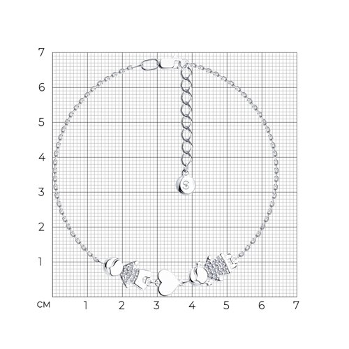 Браслет из серебра с фианитами из серебро — вид 5