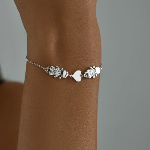 Браслет из серебра с фианитами из серебро — вид 3