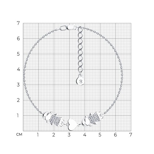 Браслет из серебра с фианитами из серебро — вид 5