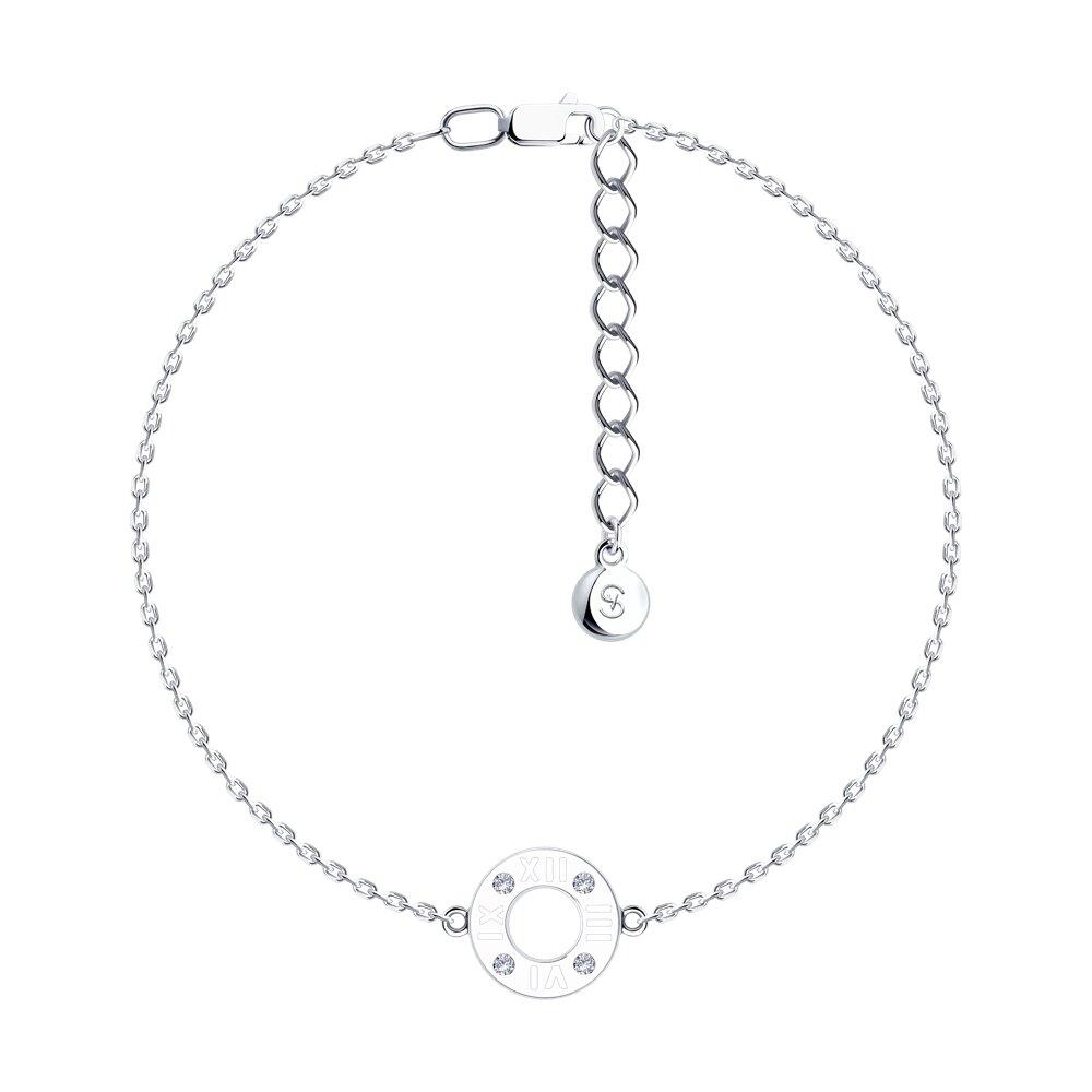 Браслет из серебра с фианитами из серебро