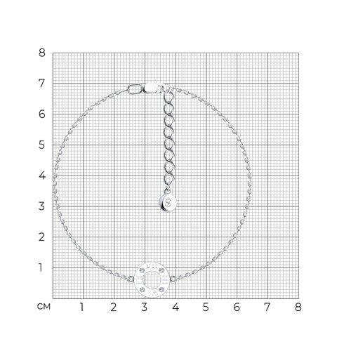 Браслет из серебра с фианитами из серебро — вид 6
