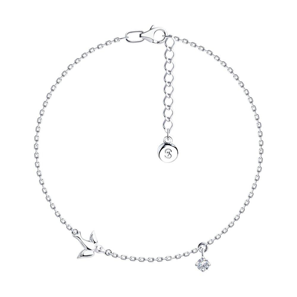 Браслет из серебра с фианитом - видео на модели