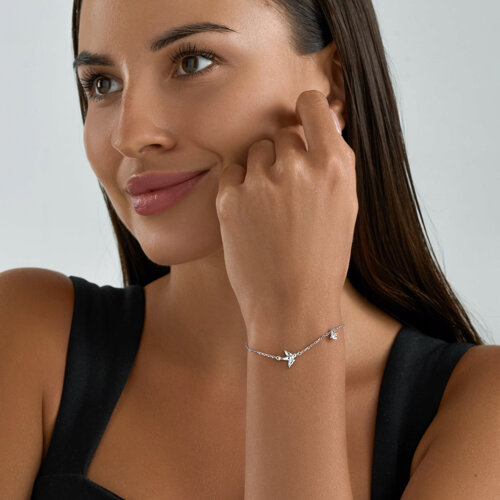 Браслет из серебра с фианитом из серебро — вид 4