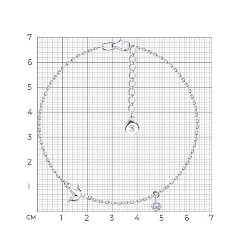 Браслет из серебра с фианитом из серебро — вид 5