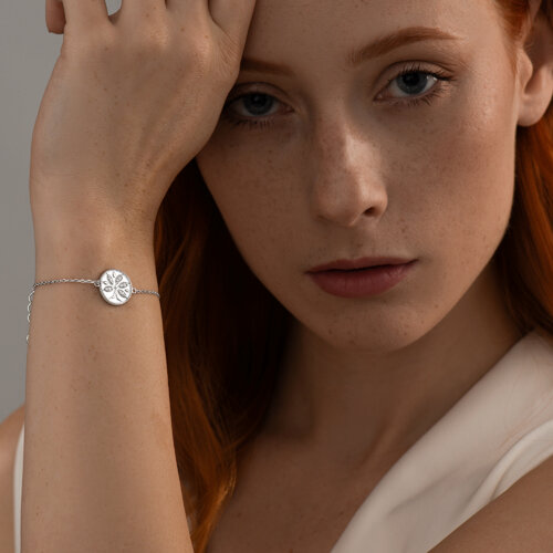 Браслет из серебра с фианитами и эмалью из серебро — вид 4