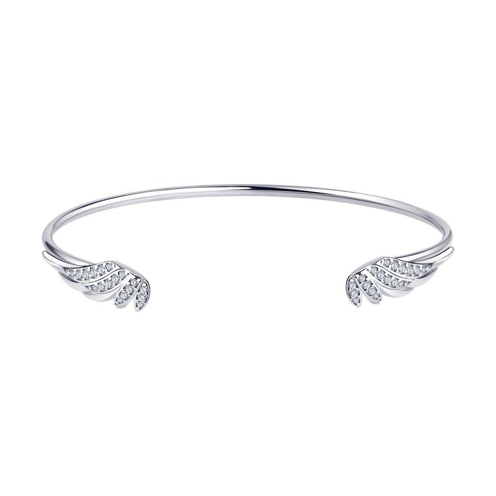 Браслет из серебра с фианитами - видео на модели