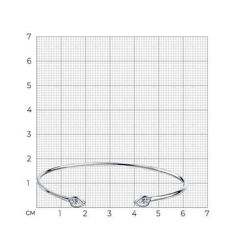 Браслет из серебра с фианитами из серебро — вид 2