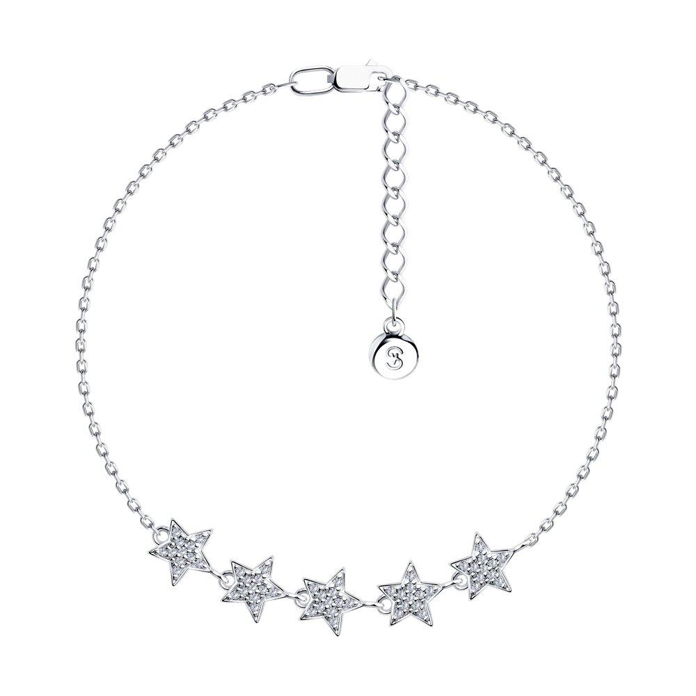 Браслет из серебра с фианитами из серебро