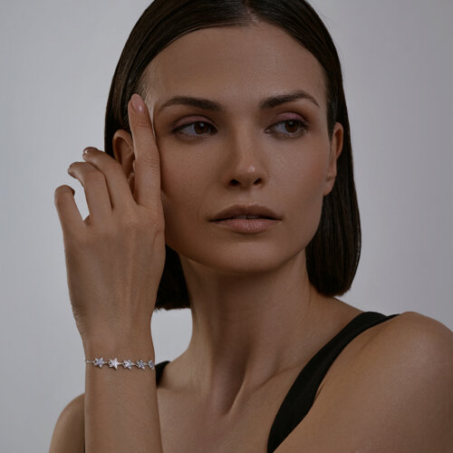 Браслет из серебра с фианитами из серебро — вид 5