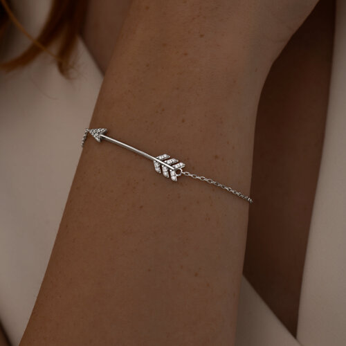 Браслет из серебра с фианитами из серебро — вид 4