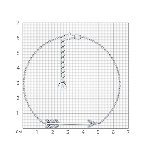 Браслет из серебра с фианитами из серебро — вид 5