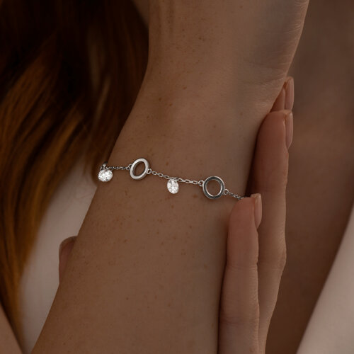 Браслет из серебра с фианитами из серебро — вид 4