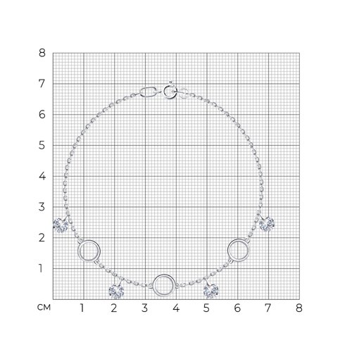 Браслет из серебра с фианитами из серебро — вид 5