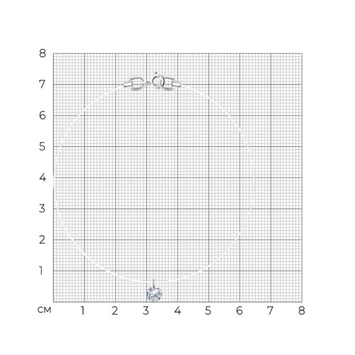 Браслет из серебра с фианитом из серебро — вид 5