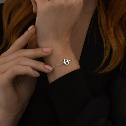 Браслет из серебра с фианитами из серебро — вид 3