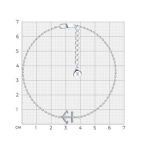 Браслет из серебра с фианитами из серебро — вид 5