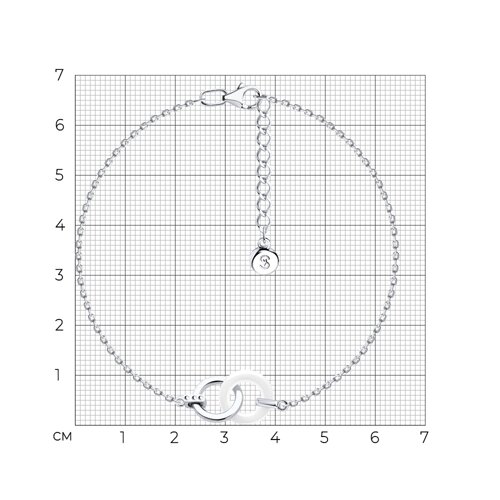 Браслет из серебра с керамической вставкой из серебро — вид 6