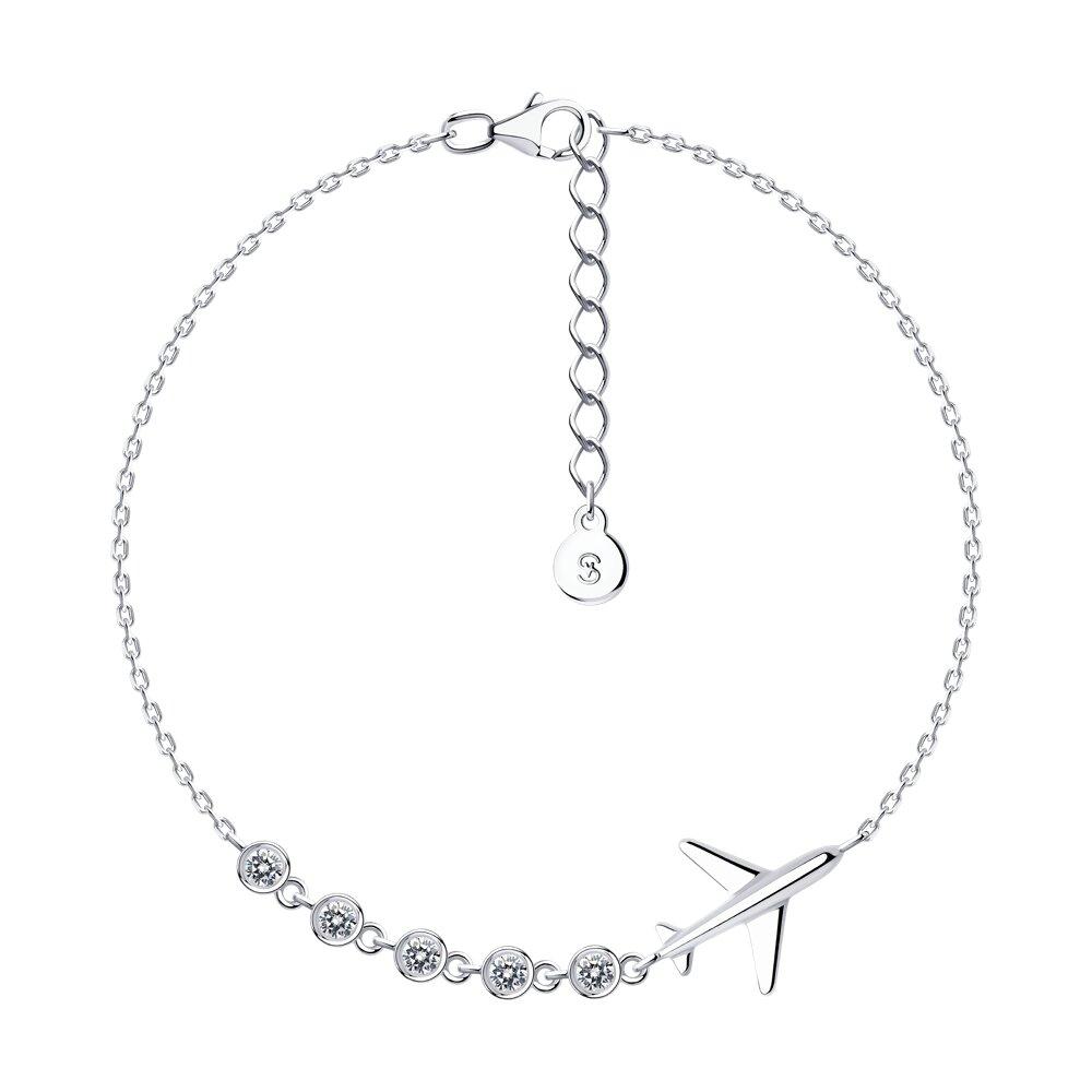 Браслет из серебра с фианитами - видео на модели