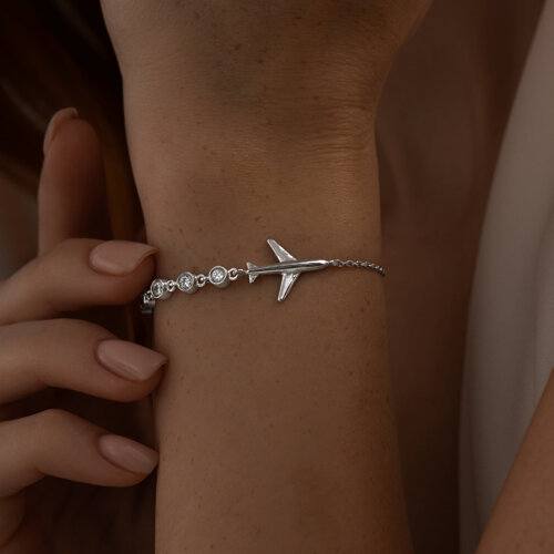 Браслет из серебра с фианитами из серебро — вид 4