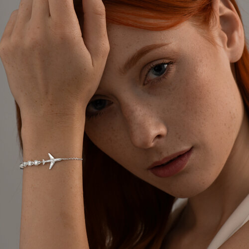 Браслет из серебра с фианитами из серебро — вид 5