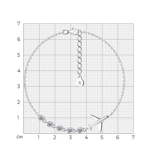 Браслет из серебра с фианитами из серебро — вид 6