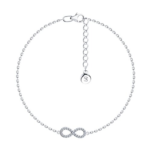 Браслет из серебра с фианитами