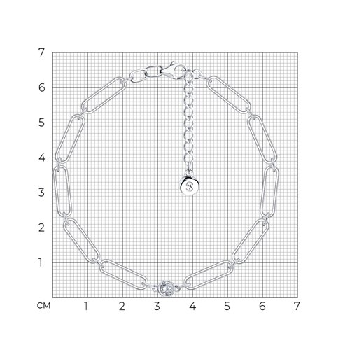 Браслет из серебра с фианитом из серебро — вид 5