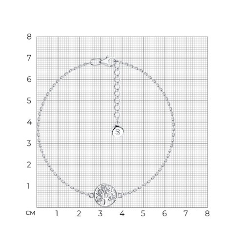 Браслет из серебра с фианитами из серебро — вид 5
