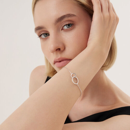 Браслет из серебра с фианитами из серебро — вид 4