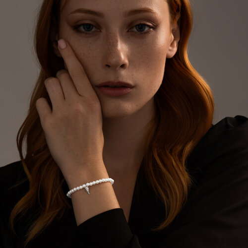 Браслет из серебра с жемчугом из серебро — вид 3