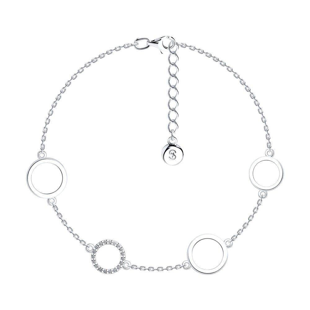 Браслет из серебра с фианитами из серебро