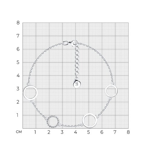 Браслет из серебра с фианитами из серебро — вид 6