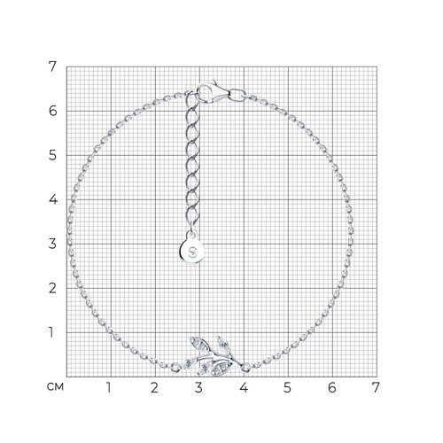 Браслет из серебра с фианитами из серебро — вид 6