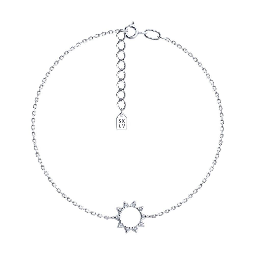 Браслет из серебра с фианитами - видео на модели