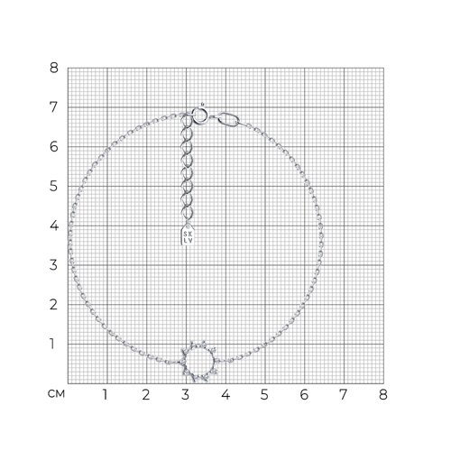 Браслет из серебра с фианитами из серебро — вид 5