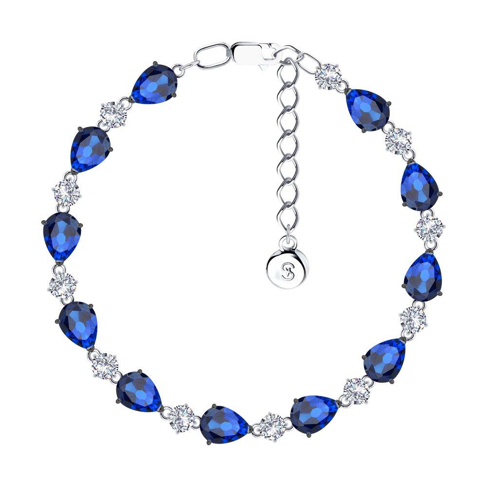 Браслет из серебра с фианитами - видео на модели