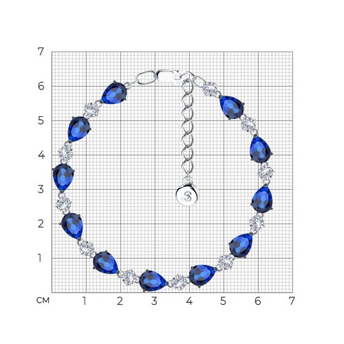 Браслет из серебра с фианитами из серебро — вид 6