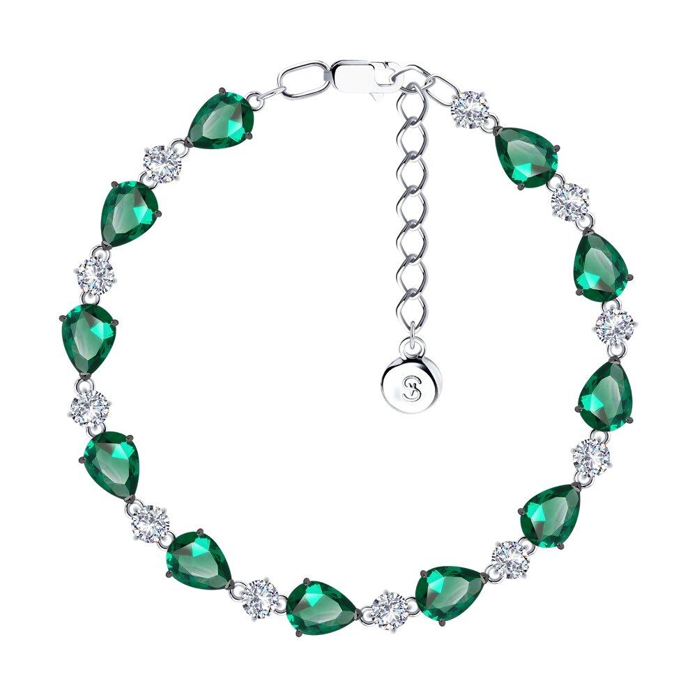 Браслет из серебра с фианитами - видео на модели