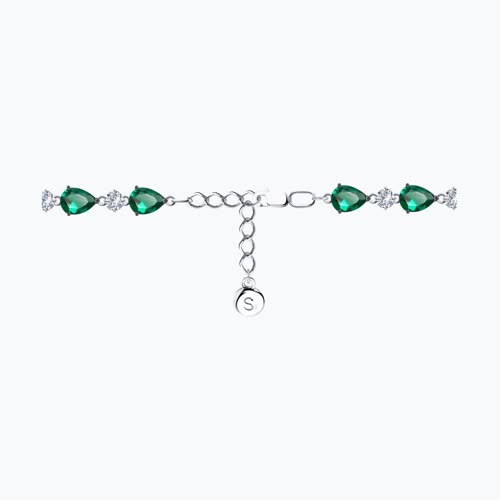 Браслет из серебра с фианитами из серебро — вид 3