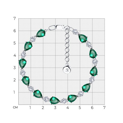 Браслет из серебра с фианитами из серебро — вид 6