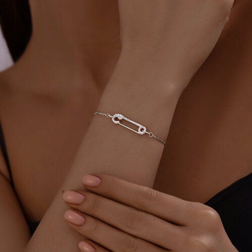 Браслет из серебра с фианитами из серебро — вид 4